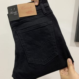 Quần Jean Nam Đen Trơn KAZATA Vải Cao Cấp Không Phai Co Giãn Slimfit